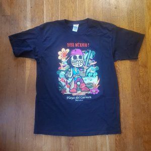 Calaveritas Viva Mexico T-Shirt - L - EUC